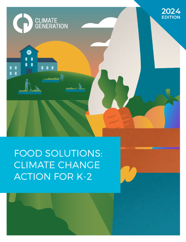 Food solutions cover, which includes images of vegetables in a box and agricultural fields in blues, greens, and oranges.