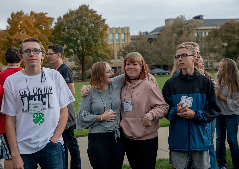 Youth hanging out with one another